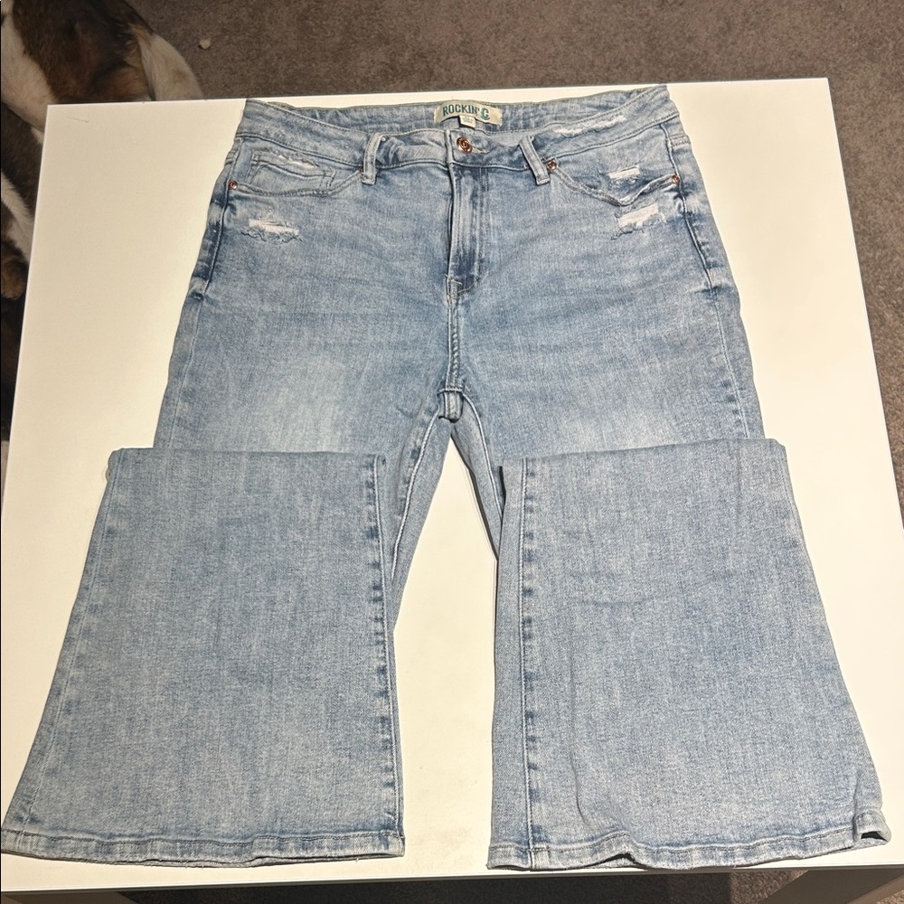 Classic Light Blue Flare Jeans